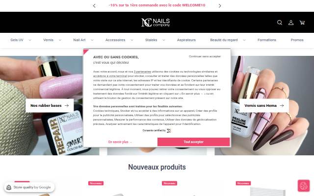Escaparate de Nails Company France