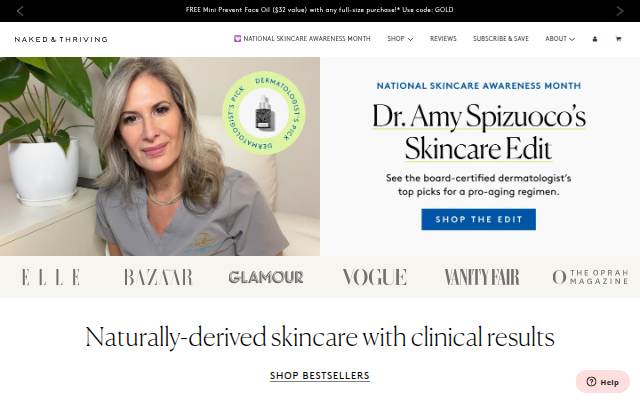 Montra da Naked &amp; Thriving Skincare