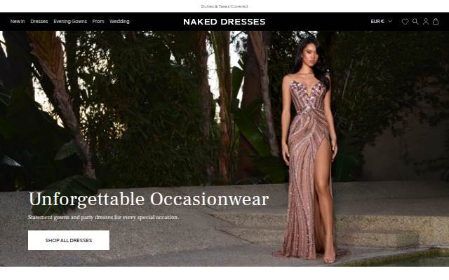 Naked Dresses storefront