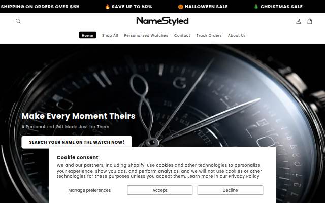 Startseite von NameStyled