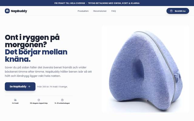 NapBuddy storefront