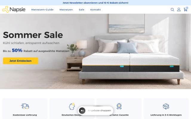Napsie DE storefront