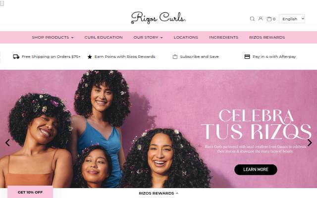 Rizos Curls storefront