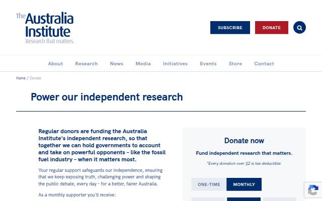 Montra da The Australia Institute