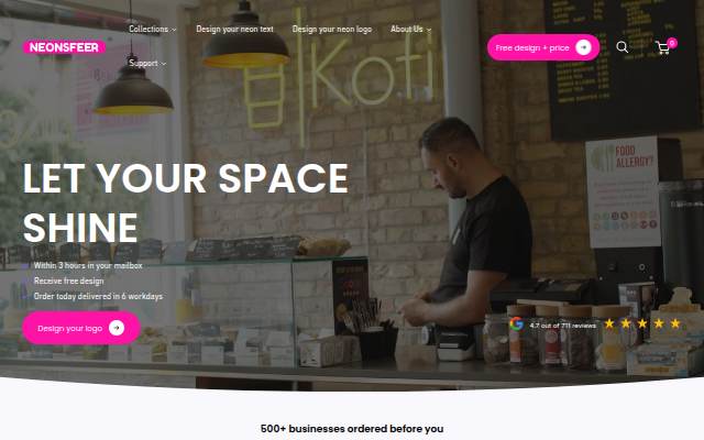 Neonsfeer.co.uk storefront