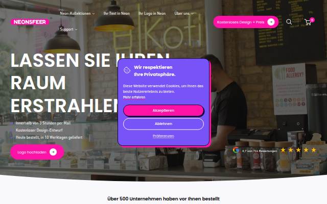 Startseite von Neonsfeer.de