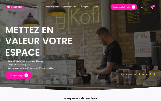 Neonsfeer.fr storefront