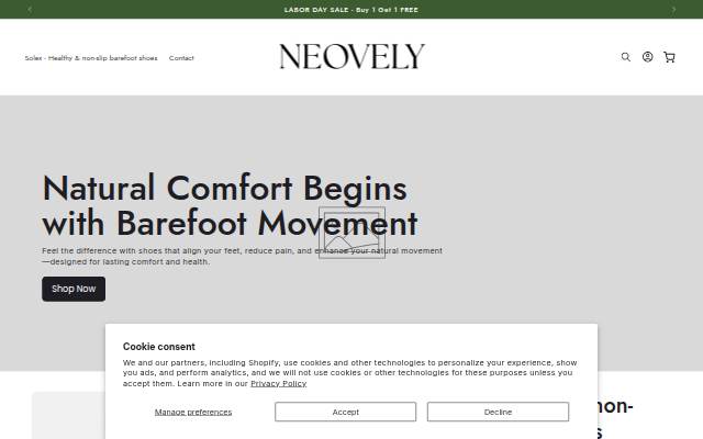 Neovely storefront