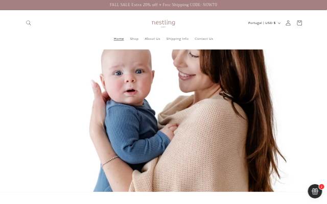Nestling Baby storefront