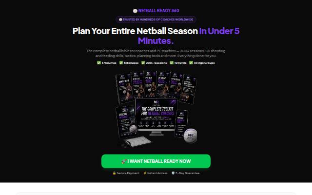 Startseite von Netball Ready