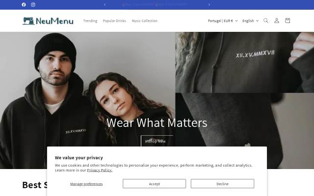 Neumenu storefront