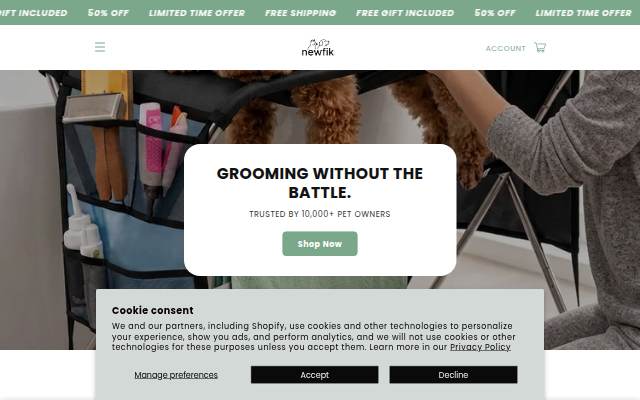 Newfik storefront