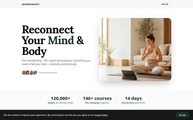 NewGrowPath — Reconnect Mind &amp; Body storefront