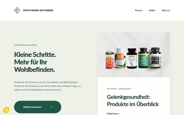 Startseite von Apothekena Ratgeber