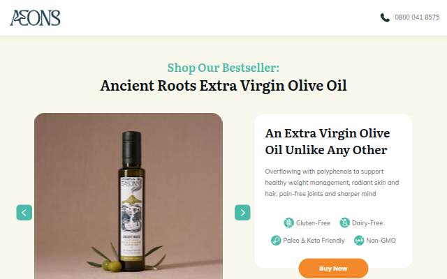 New Vitality Findings storefront