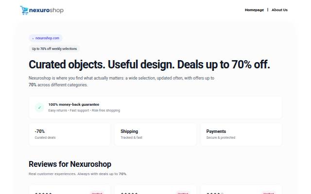 nexuroshop.com storefront