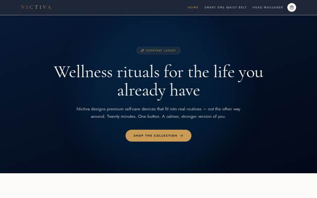 Nictiva — Considered Wellness Technology storefront