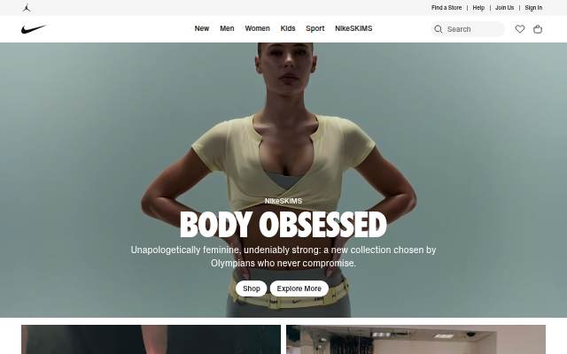 Nike.com storefront