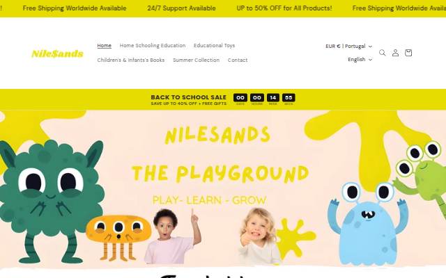 NileSands storefront