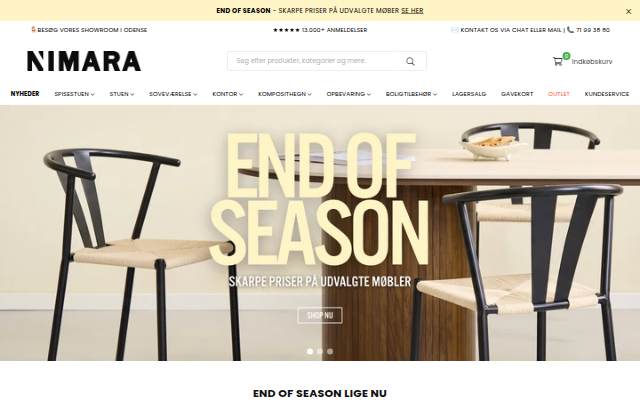 Nimara.dk storefront