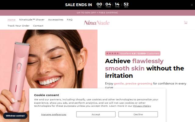 NinaNude storefront