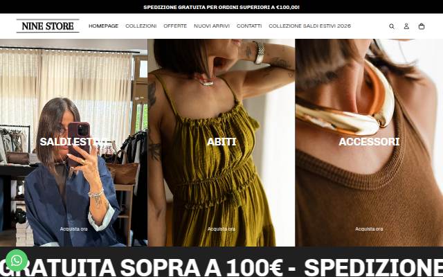 www.ninestore.it storefront