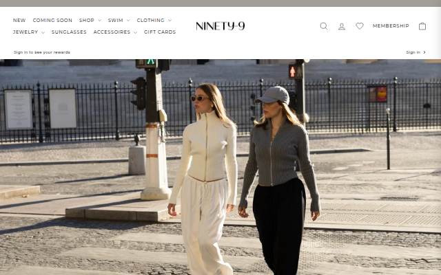 NINETY-9 storefront