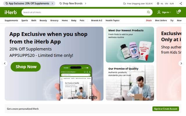 iHerb storefront