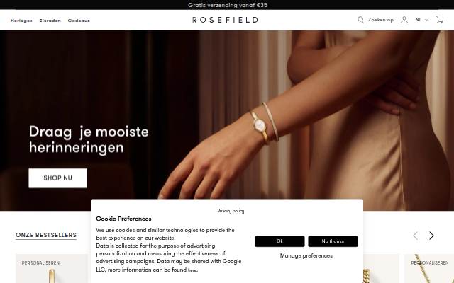Startseite von Rosefield Dameshorloges &amp; Sieraden | Official Website