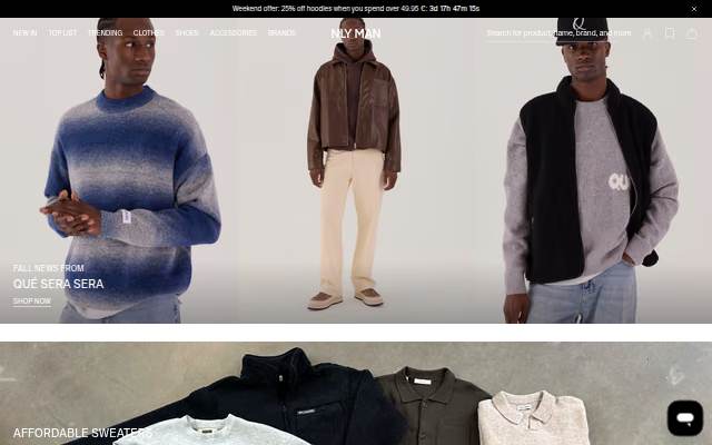 Men's Clothing, Shoes & Accessories storefront