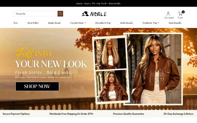 Noble Hair storefront