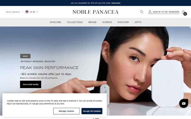 Noble Panacea storefront