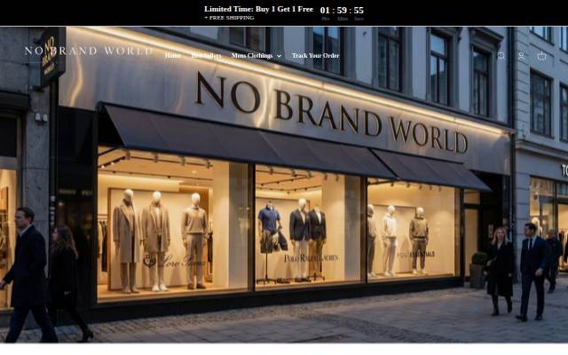 No Brand World storefront