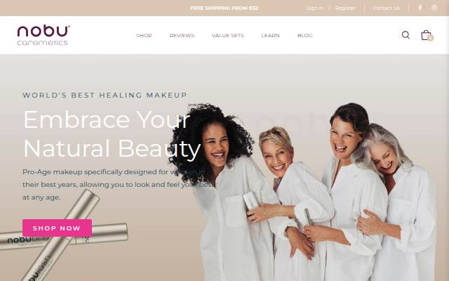 Nobu Caremetics storefront