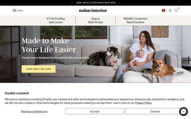 Nolan Interior storefront