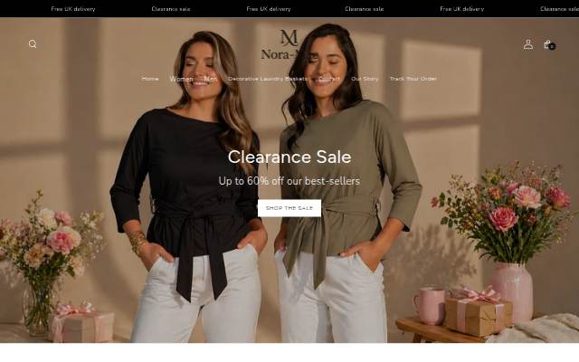 Nora Mae UK storefront