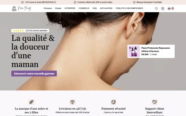 Nora Beauty storefront