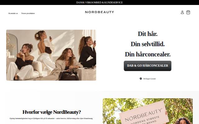 Startseite von NordBeauty DK