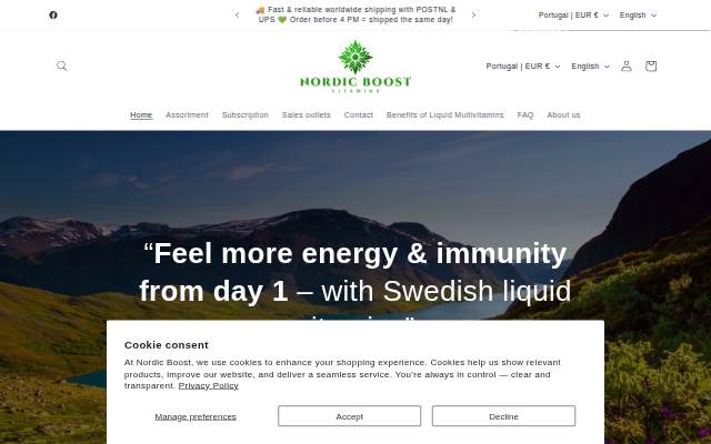 NORDIC BOOST - Vitamins storefront