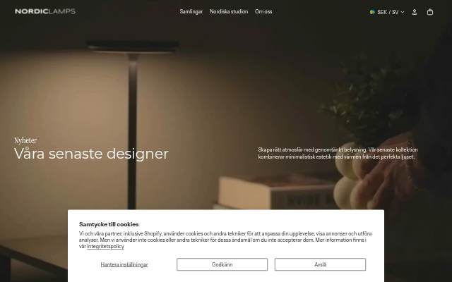 Nordic lamps EU storefront