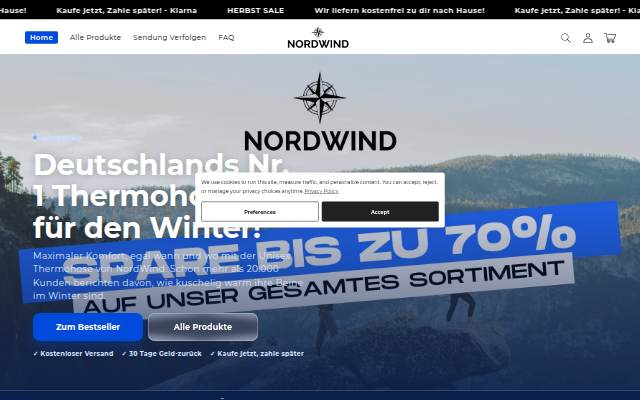Startseite von NordWind