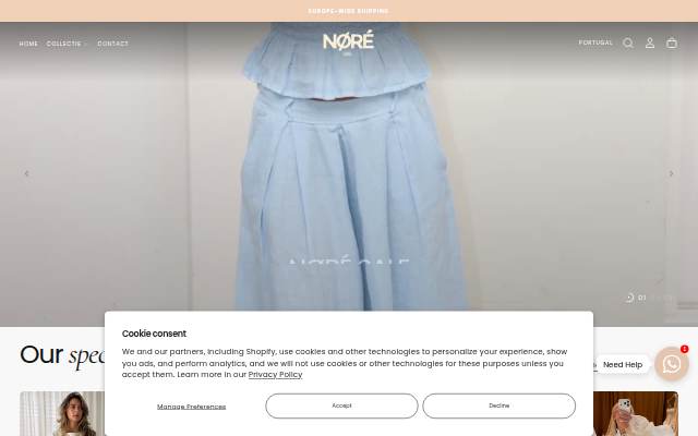 NØRÉ Label storefront