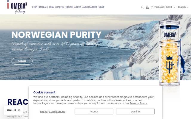 Omega3 of Norway storefront