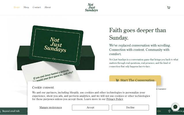 Montra da Not Just Sundays