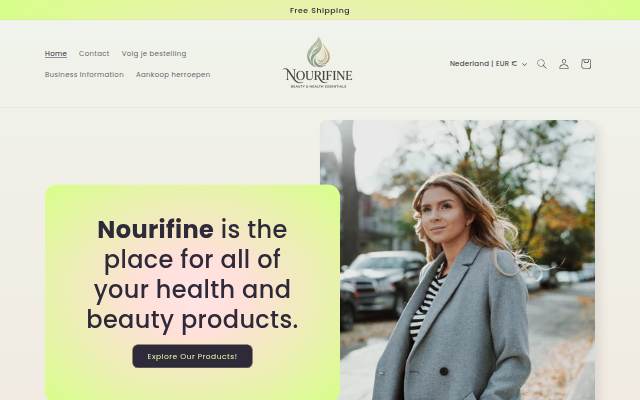 Nourifine storefront