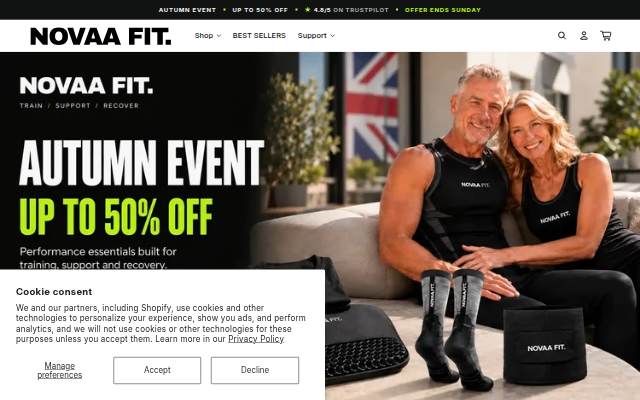 Startseite von Novaa Fit