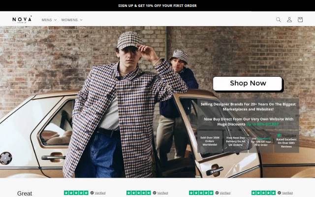 Nova Clothing storefront