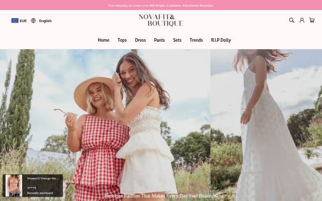 NovaFitBoutique storefront