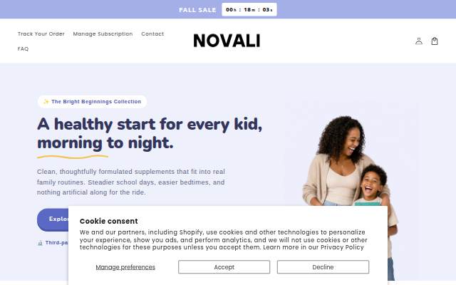 Novali storefront