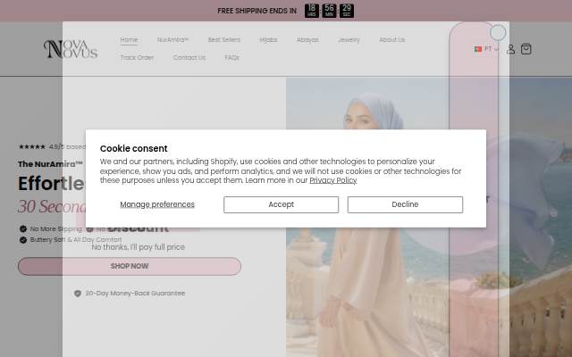 Nova Novus storefront